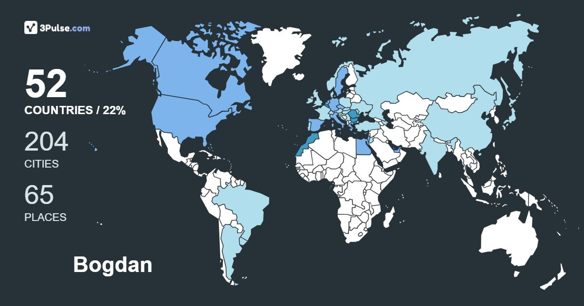 Bogdan Baranga's Travel Map Image
