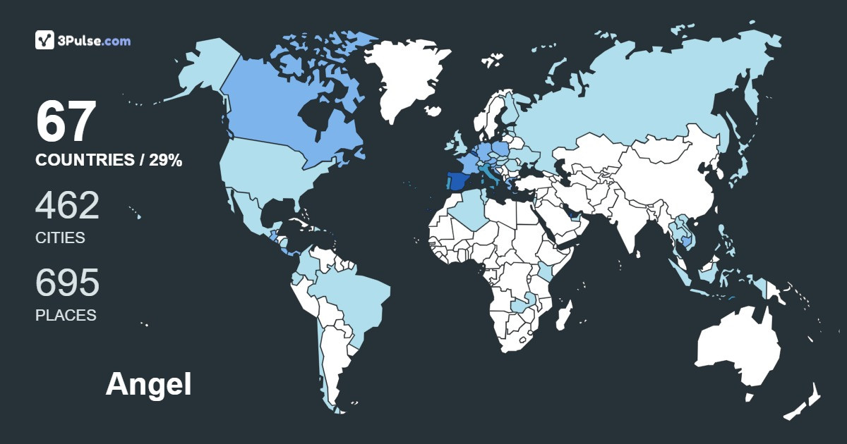Angel Gudia's Travel Map Image