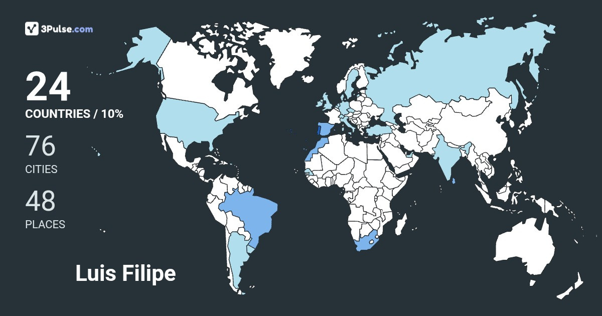 Luis Filipe Pontes's Travel Map Image