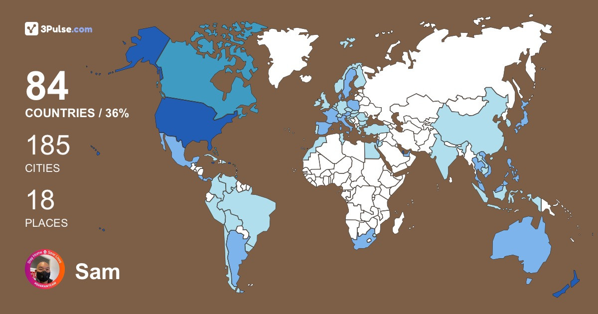Sam Bautista's Travel Map Image