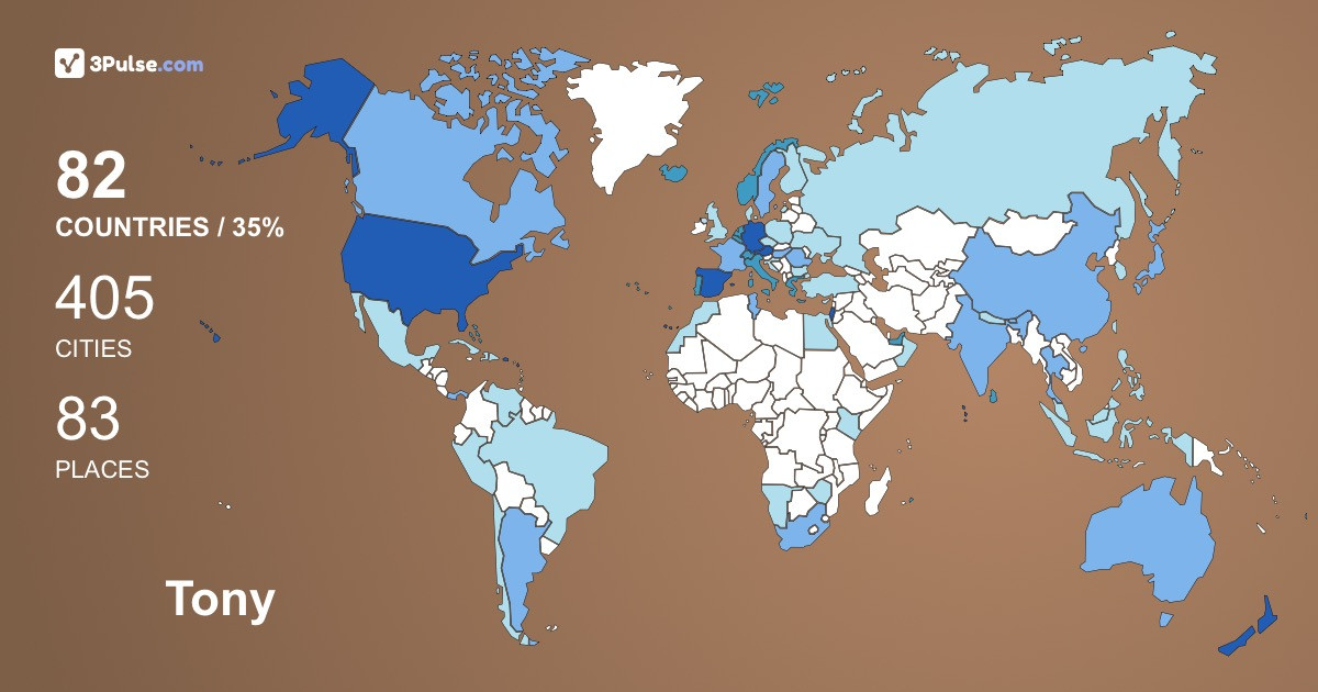Изображение Карты путешествий Tony Bhmer