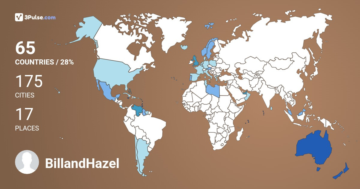 BillandHazel Lewis's Travel Map Image