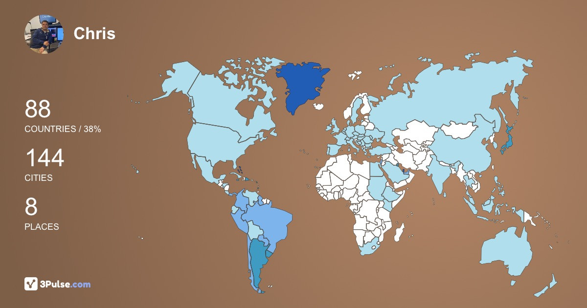 Изображение Карты путешествий Chris Castanon