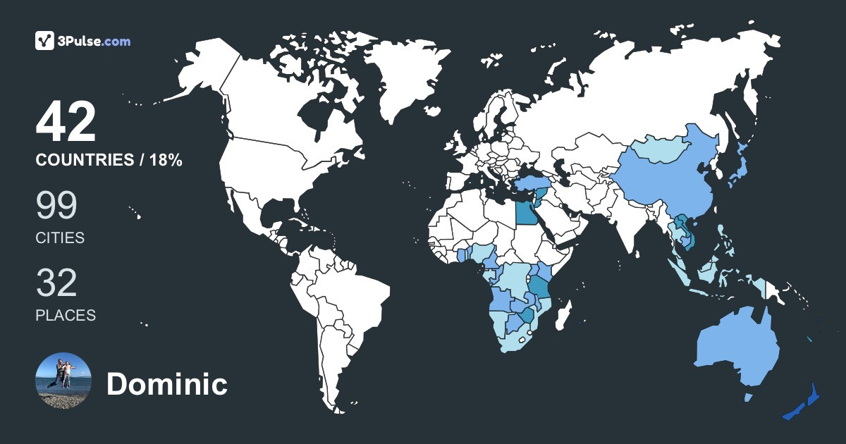 Изображение Карты путешествий Dominic Rogers