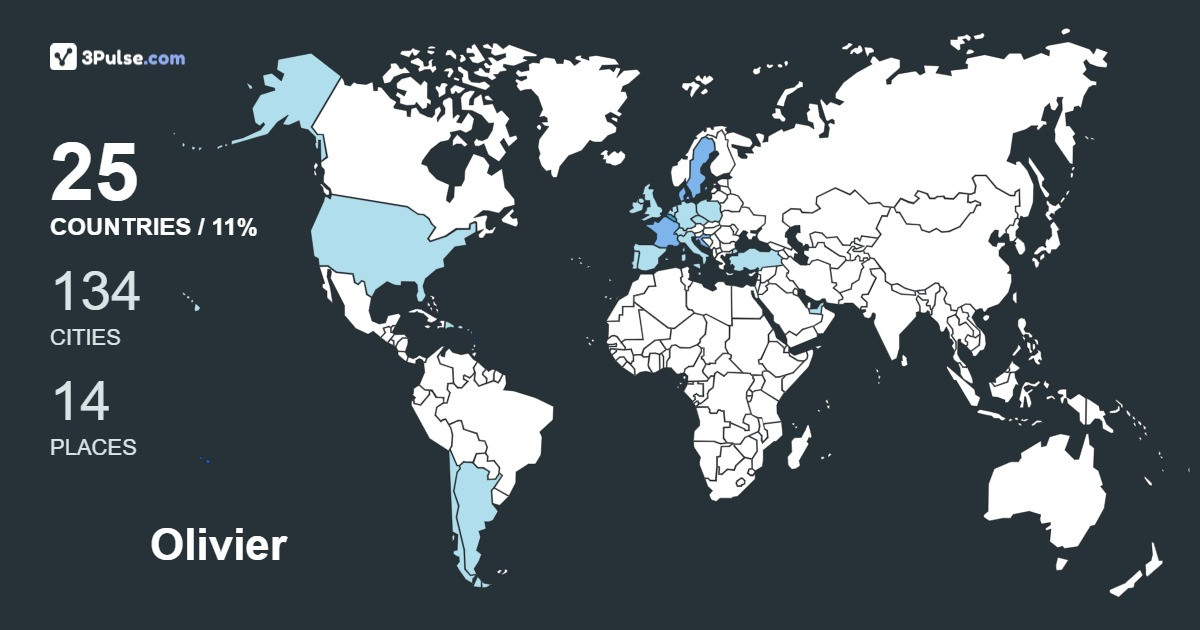 Olivier Boulard's Travel Map Image