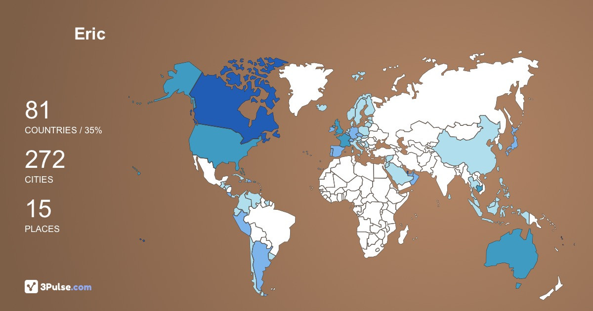Изображение Карты путешествий Eric Fortin