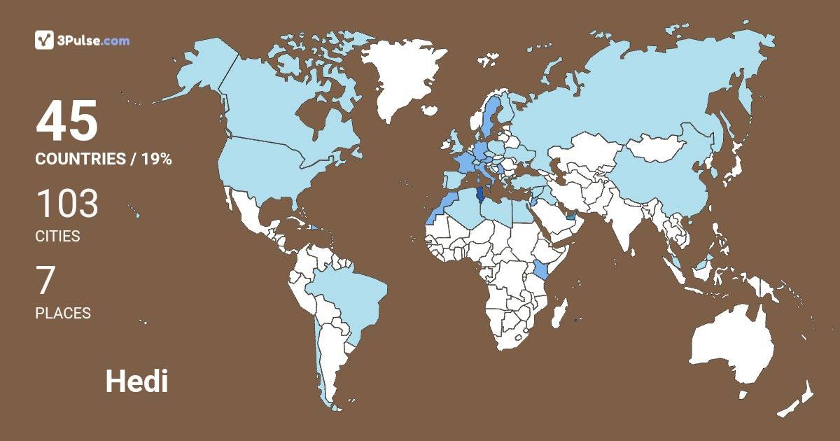 Hedi Hamdi's Travel Map Image