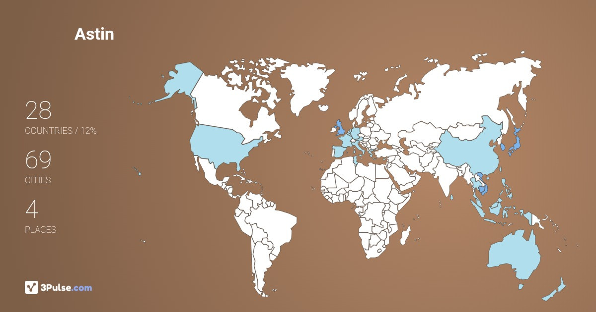 Astin Daley's Travel Map Image