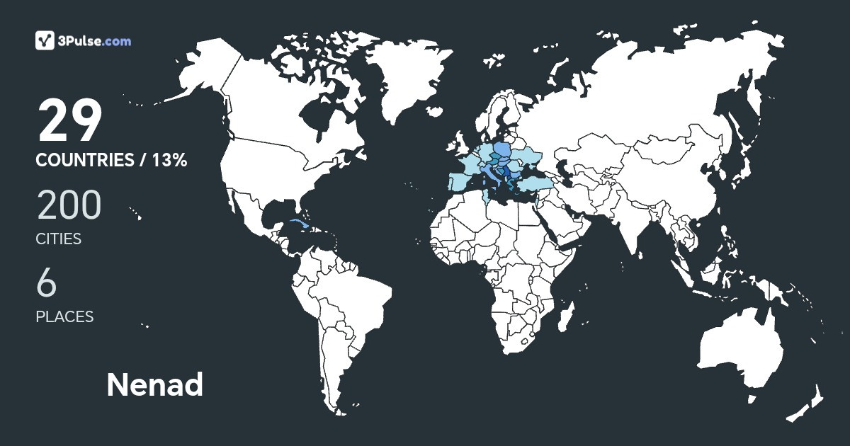 Nenad Lajbenperger's Travel Map Image