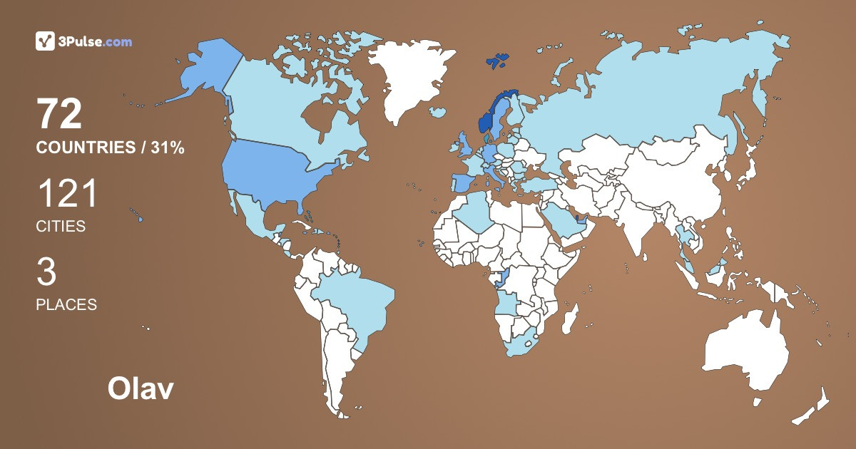Изображение Карты путешествий Olav Gustad