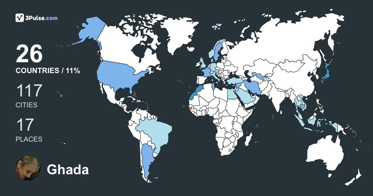 Ghada Yafi's Travel Map Image