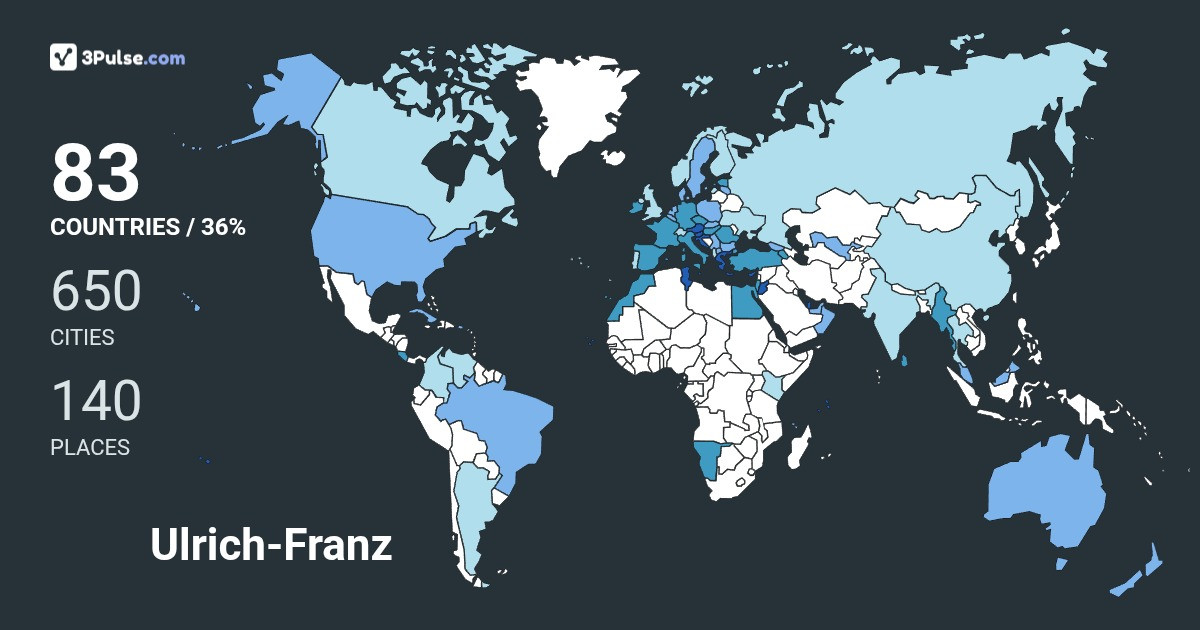 Ulrich-Franz Gutjahr's Travel Map Image