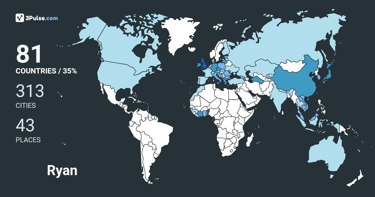 Ryan Mak's Travel Map Image
