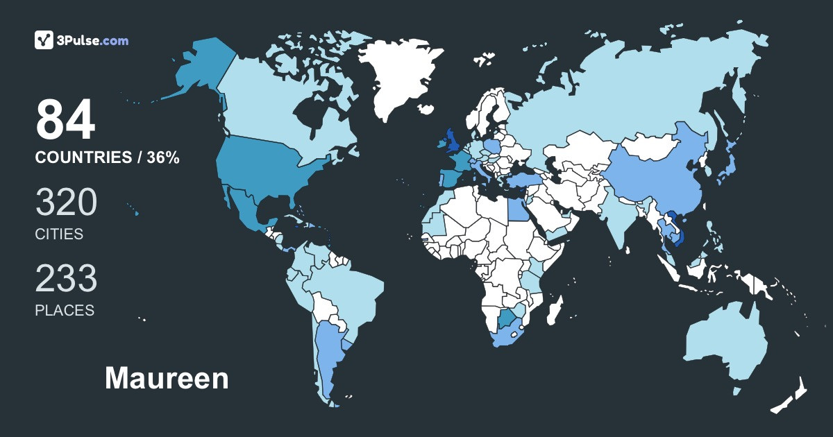 Maureen Leitch's Travel Map Image