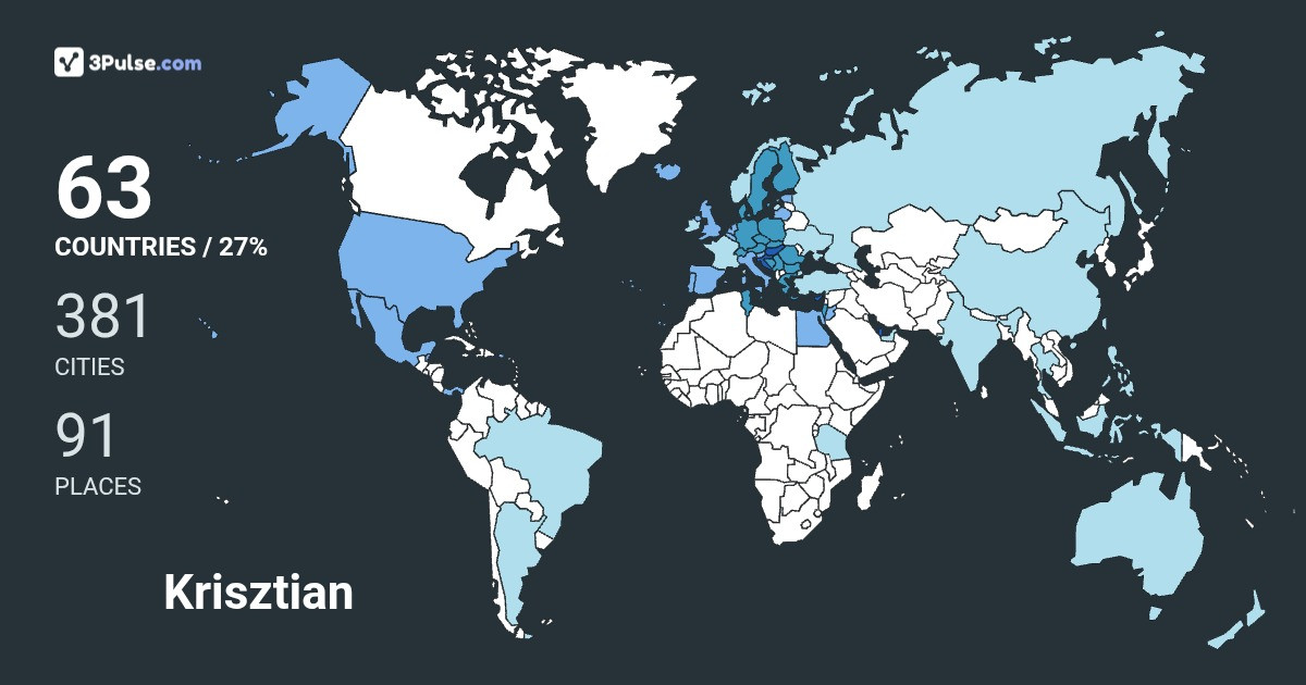 Krisztian Taivainen's Travel Map Image