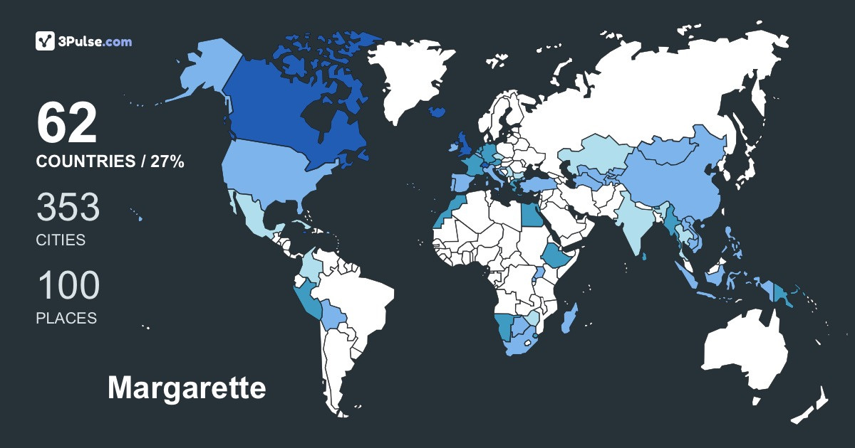 Margarette Livie's Travel Map Image