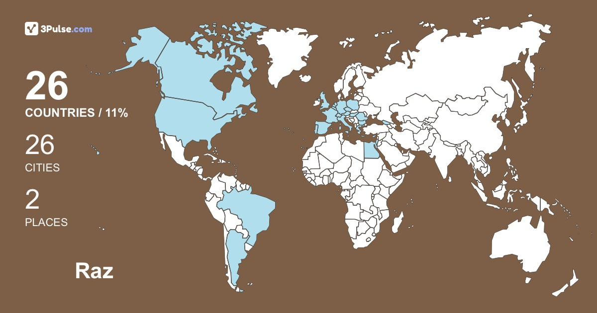 Raz Ashkenazi's Travel Map Image
