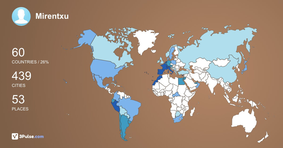 Mirentxu's Travel Map Image