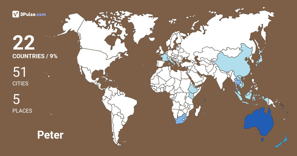 Изображение Карты путешествий Peter Baldwin