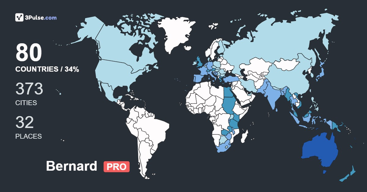 Изображение Карты путешествий Bernard Whewell