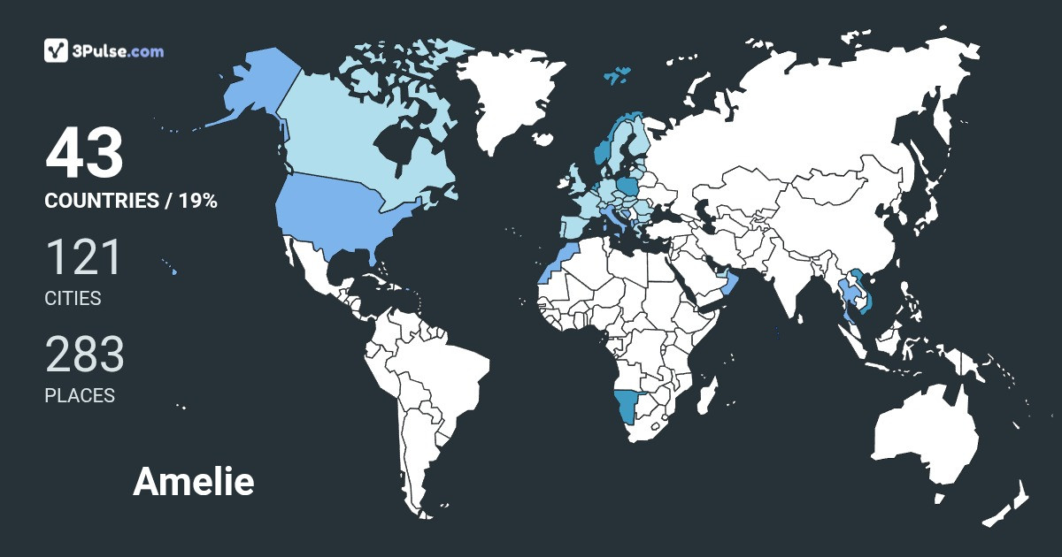 Amelie Chargros's Travel Map Image