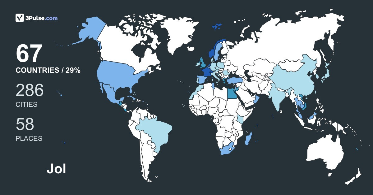 Jol Minot's Travel Map Image