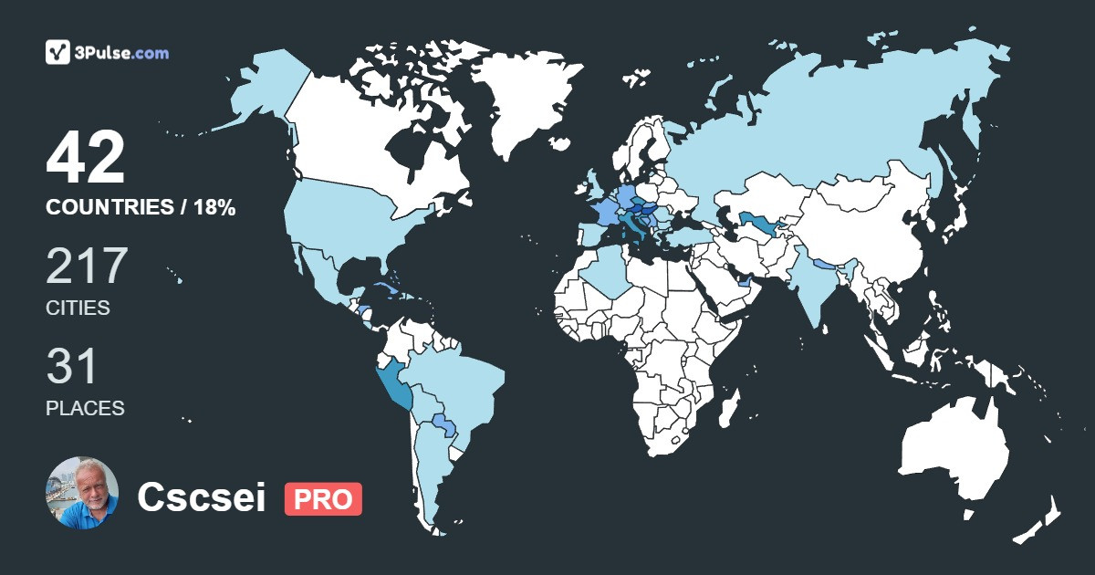 Cscsei Mihly's Travel Map Image