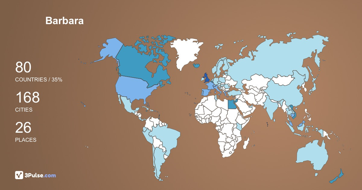 Изображение Карты путешествий Barbara Butcher