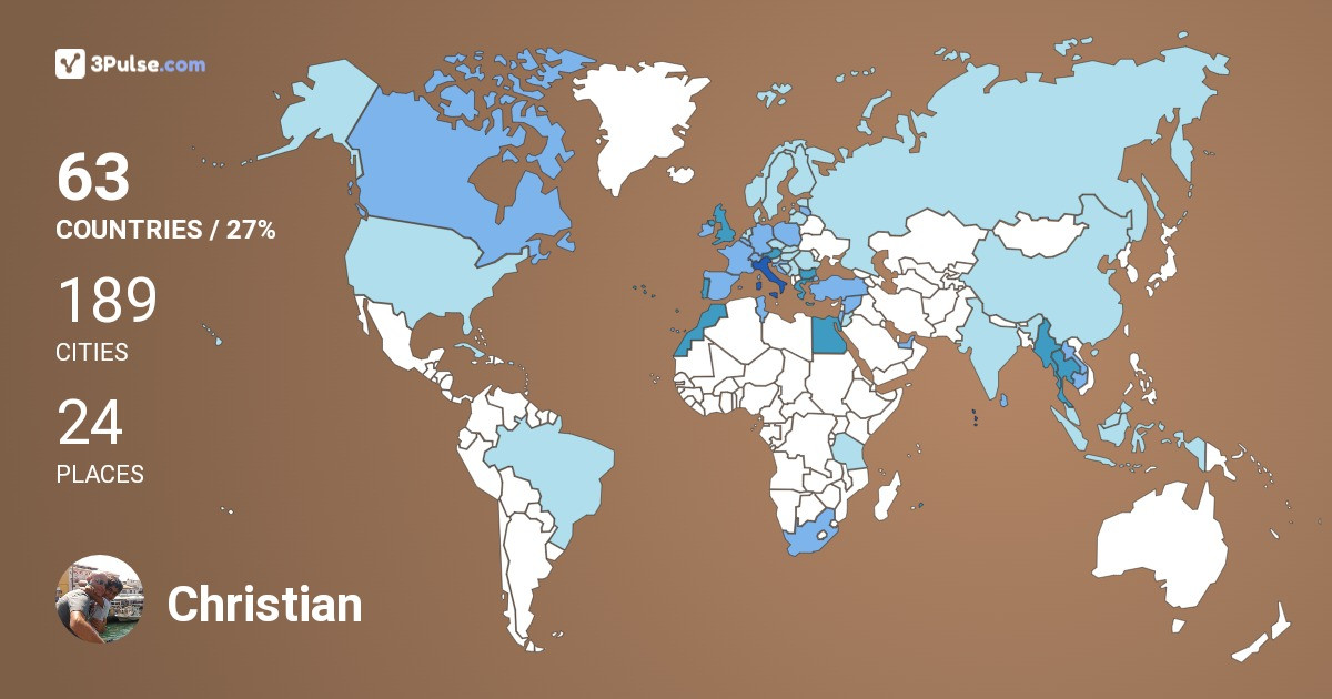 Christian Brivio's Travel Map Image