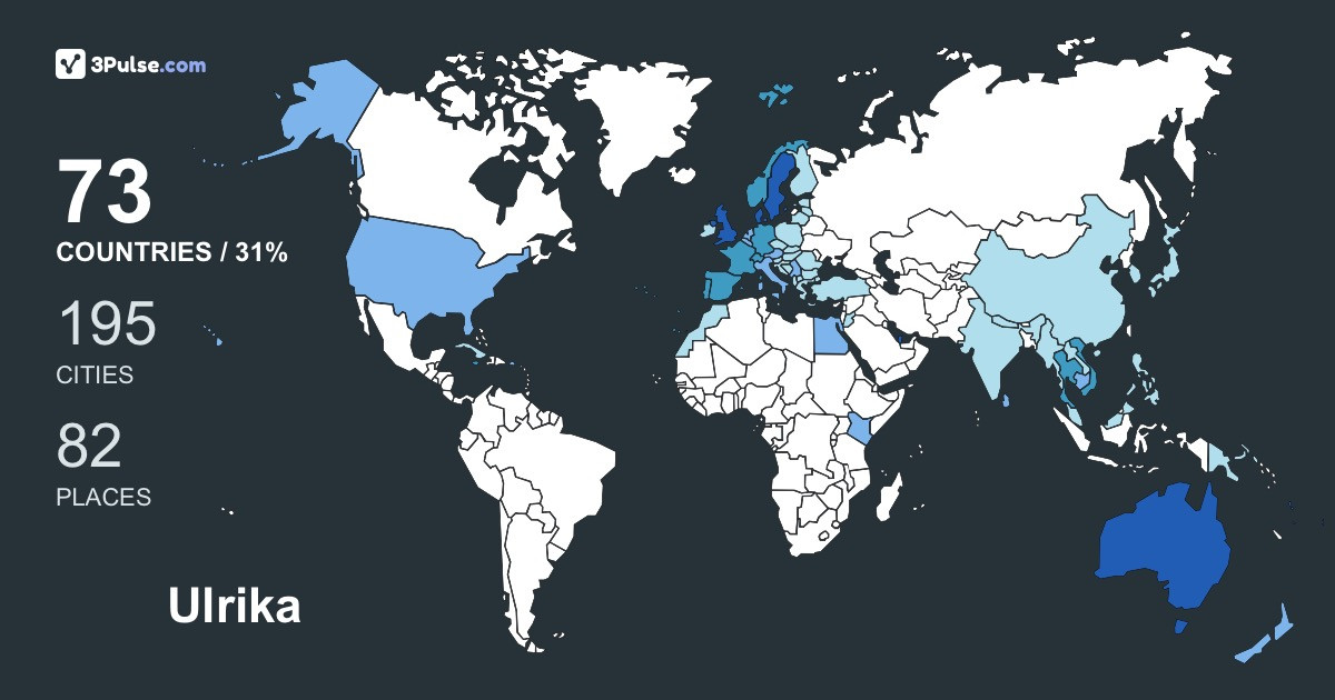 Ulrika Rylander's Travel Map Image