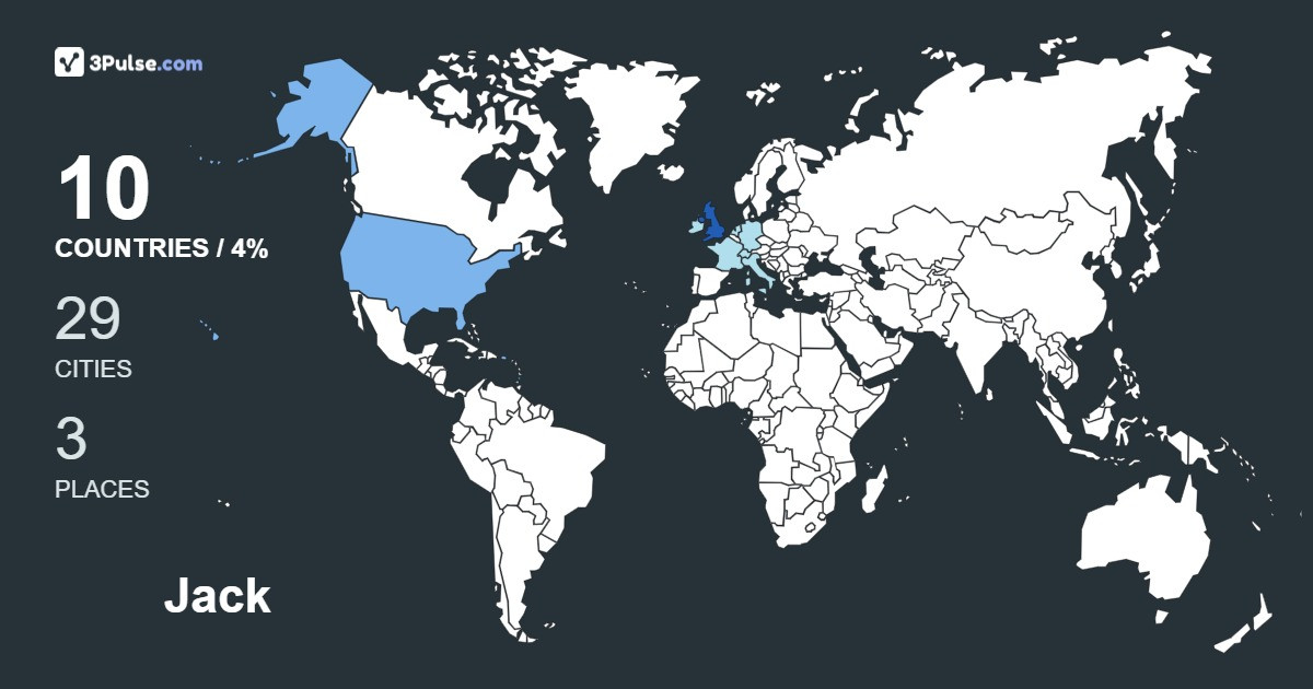 Jack Acton's Travel Map Image
