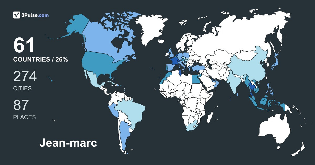 Изображение Карты путешествий Jean-marc Rosseels