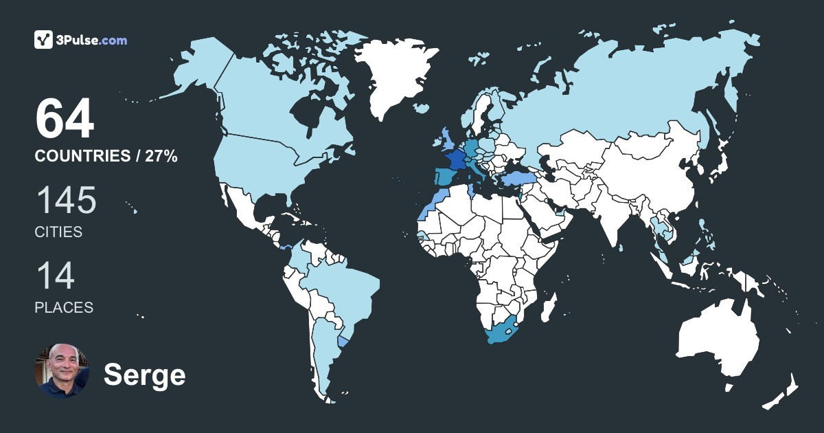 Serge Bonnel's Travel Map Image