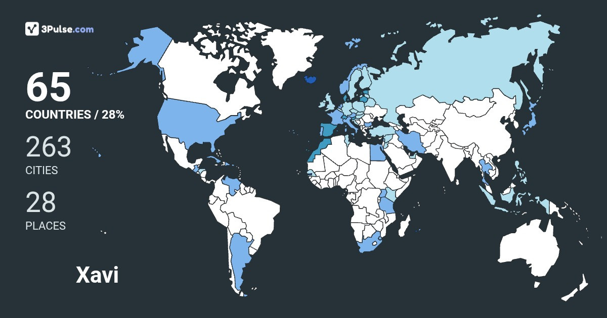 Xavi Verdaguer's Travel Map Image