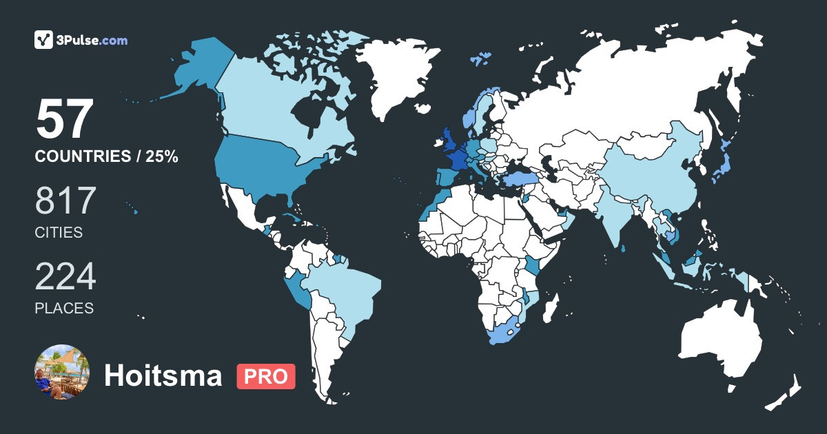Hoitsma Jan willem's Travel Map Image
