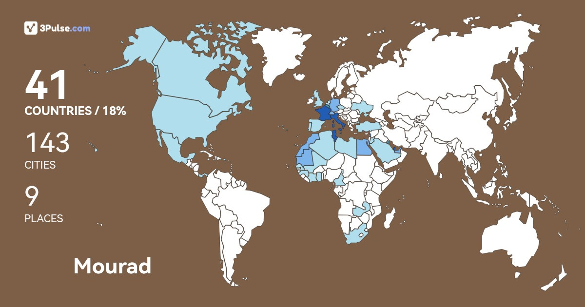 Mourad Zeghidi's Travel Map Image