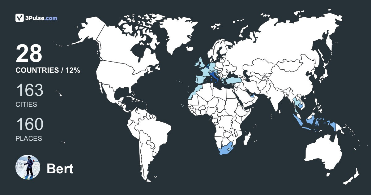 Bert Jacobs's Travel Map Image