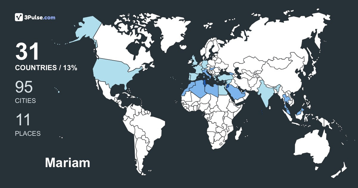 Изображение Карты путешествий Mariam Ghedira