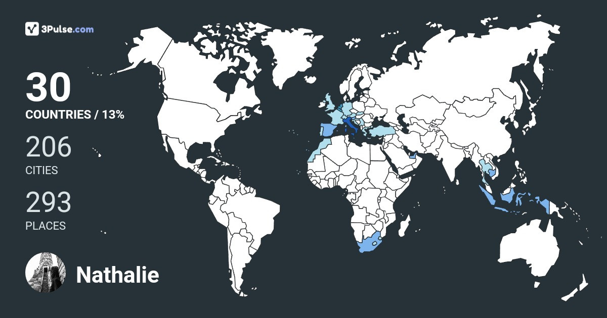 Изображение Карты путешествий Nathalie Vercauteren