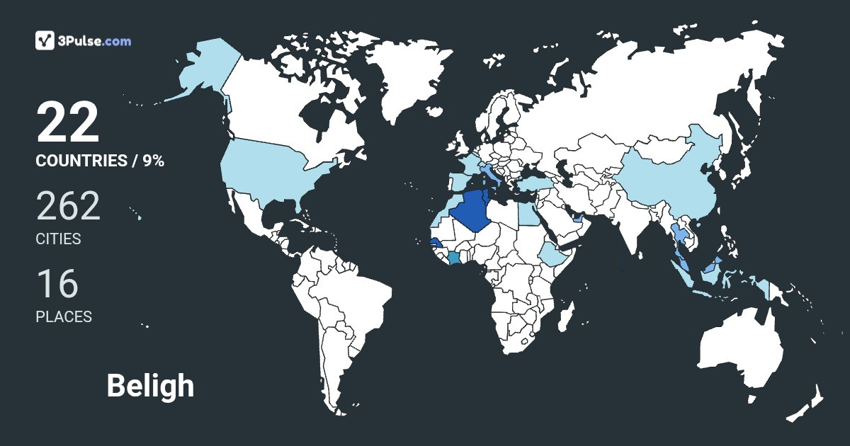 Beligh Ouali's Travel Map Image