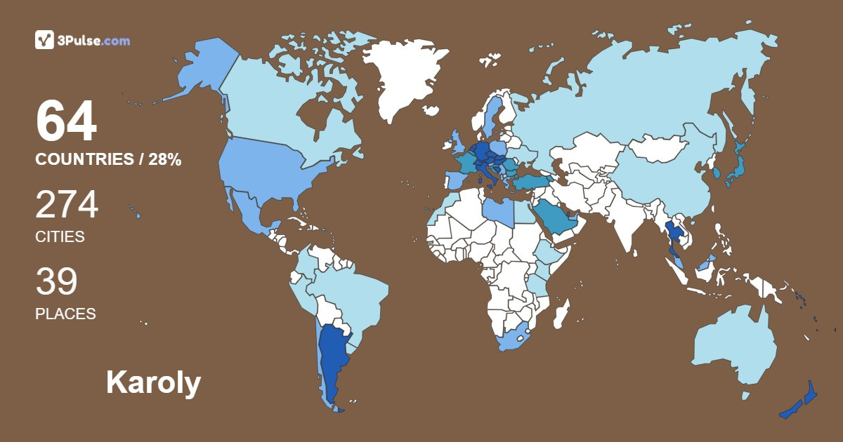Karoly Nemeth's Travel Map Image