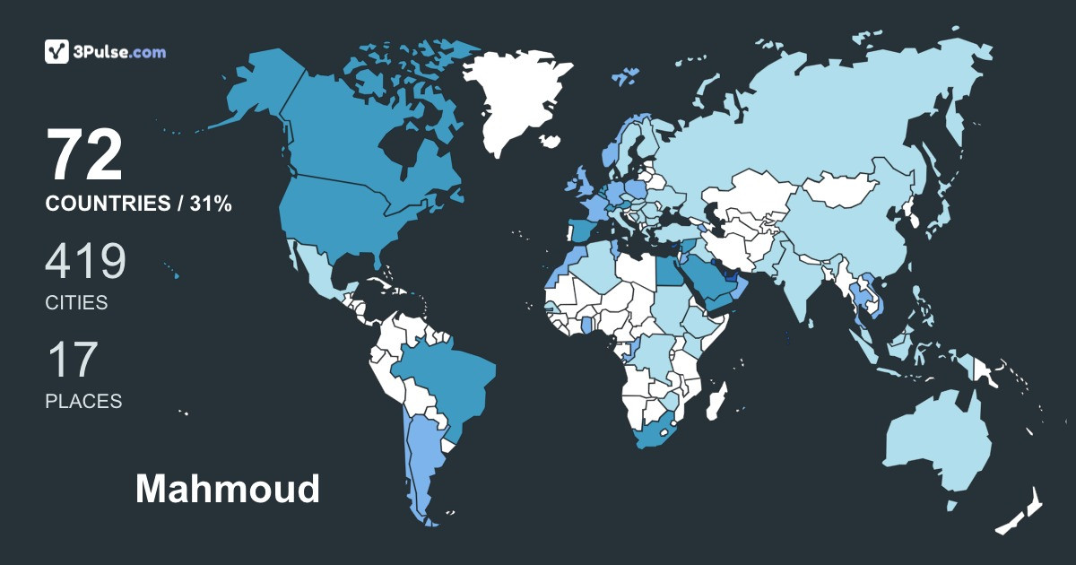 Mahmoud Sayedahmed's Travel Map Image