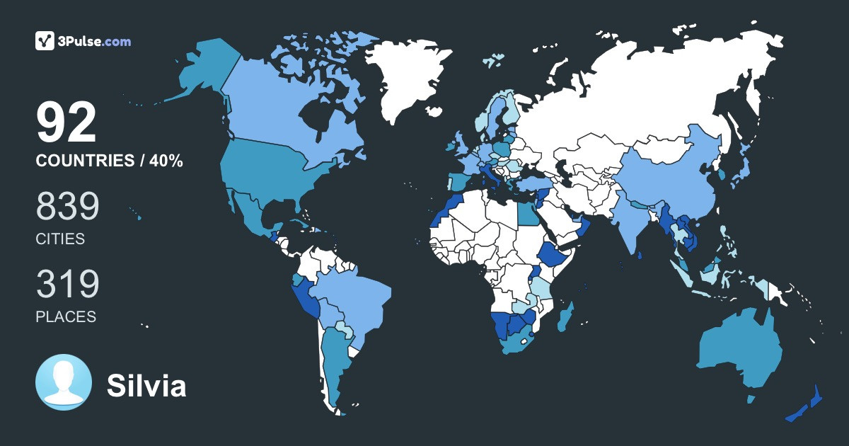 Silvia's Travel Map Image