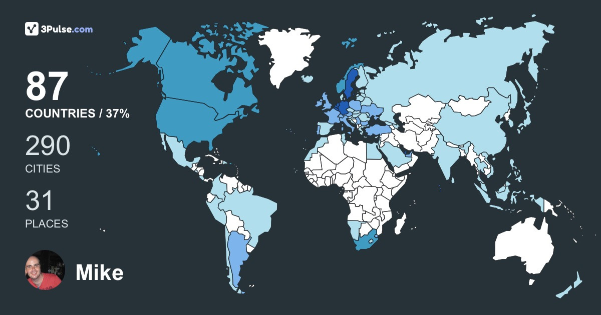 Изображение Карты путешествий Mike Hulst