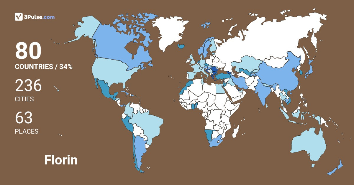 Florin Popescu's Travel Map Image