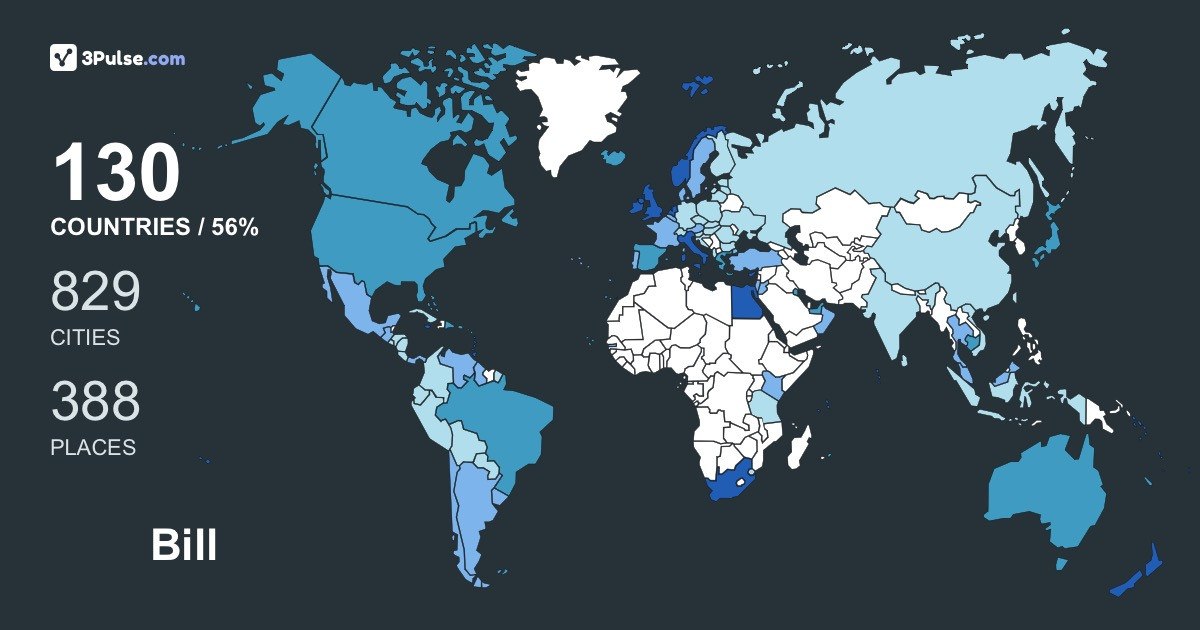 Изображение Карты путешествий Bill Wilson