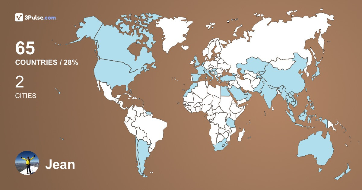 Jean Fraisse's Travel Map Image