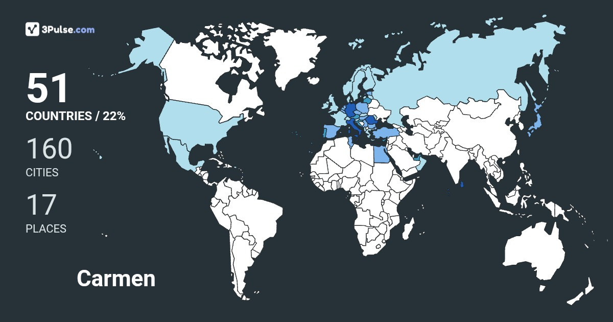 Изображение Карты путешествий Carmen Bittenbinder