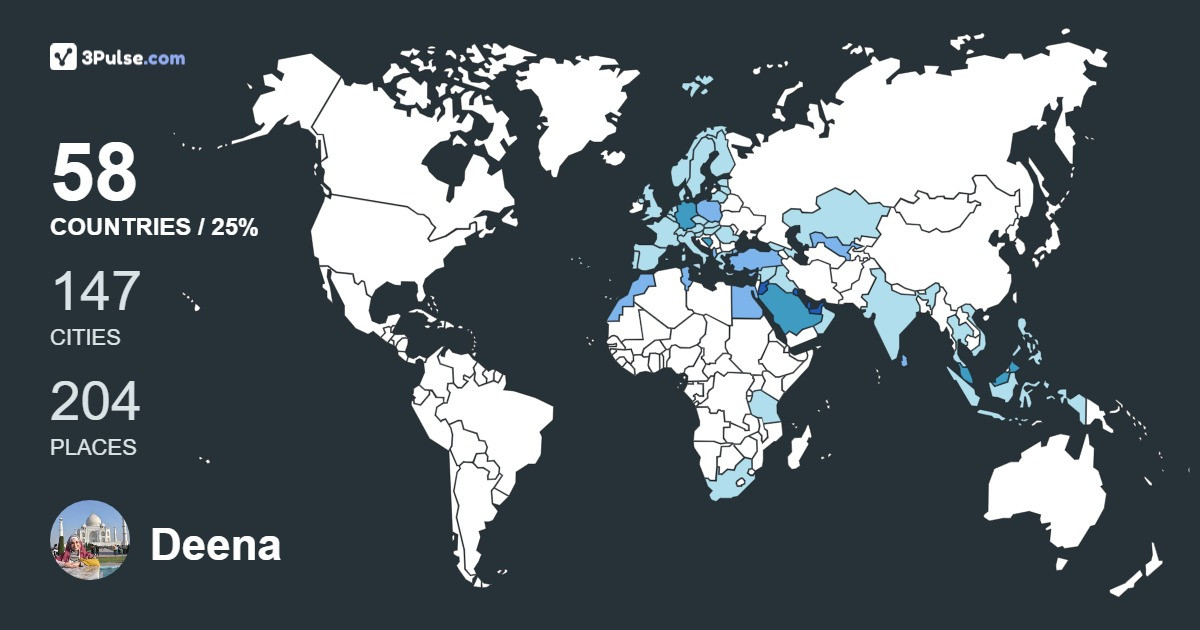 Deena Moghrabi's Travel Map Image