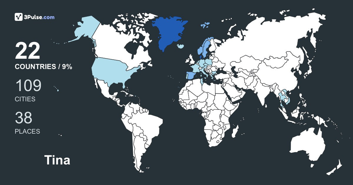 Tina Scharling's Travel Map Image
